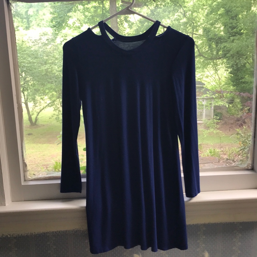navy blue art class dress